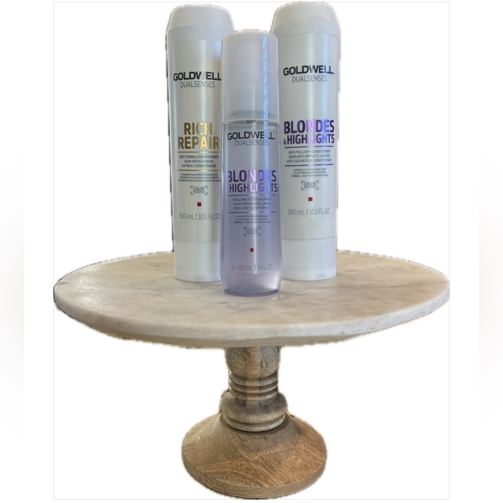 GOLDWELL Hair Care Set: Rich Repair & Anti-Yellow Conditioner & Brilliance Serum